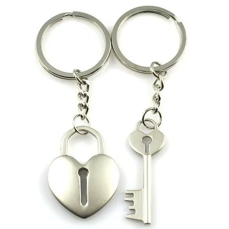 Novelty Couple Keychain Lovers Heart Key Chain Ring Casual Trinket Jewelry Valentine'S Day Wedding Gift Accessories
