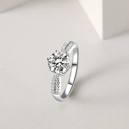 Sterling Silver Engagement Ring for Women — 925 Sterling Silver, CZ Solitaire, Hypoallergenic
