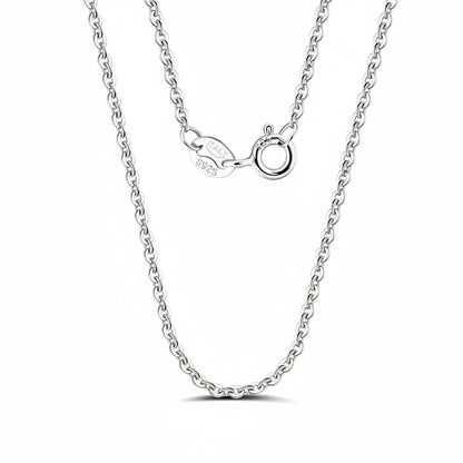 Italian 925 Sterling Silver 1.0Mm Cable Chain Personalize Necklace for Women Link Chains Necklace 45 50 55Cm SC06-P