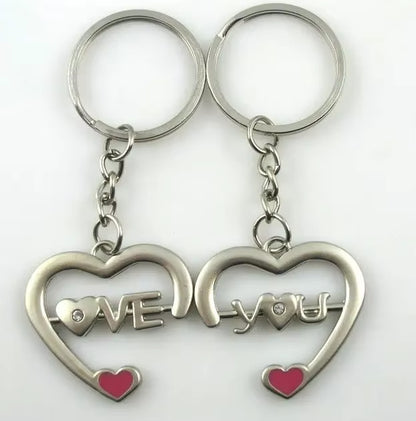 Novelty Couple Keychain Lovers Heart Key Chain Ring Casual Trinket Jewelry Valentine'S Day Wedding Gift Accessories