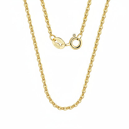 Italian 925 Sterling Silver 1.0Mm Cable Chain Personalize Necklace for Women Link Chains Necklace 45 50 55Cm SC06-P