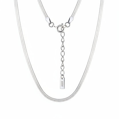 925 Sterling Silver Punk 3Mm/4.5Mm Flexible Flat Herringbone Chain Bracelet for Women Men Fahsion Jewelry SB107