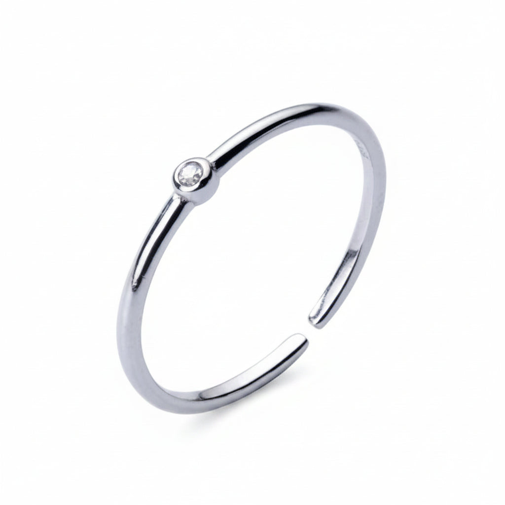 53-56Mm 925 Sterling Silver Rings for Women Open Resizable Adjustable Small Ring Finger Silver 925 Jewelry Fashion